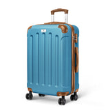 24" Skywander Medium Suitcase - Blue & Brown