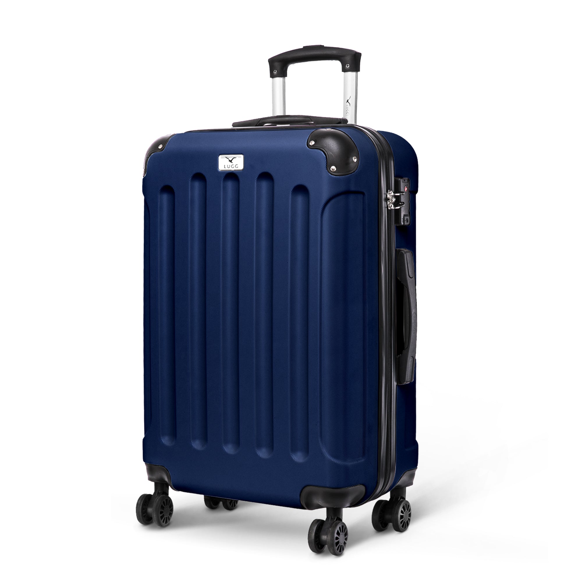 LUGG Skywander 24” Lightweight Underseat Cabin Bag - 67cm x 44cm x 24.5cm – EasyJet Approved Carry-On Suitcase, Durable ABS Hard Shell- Midnight Blue