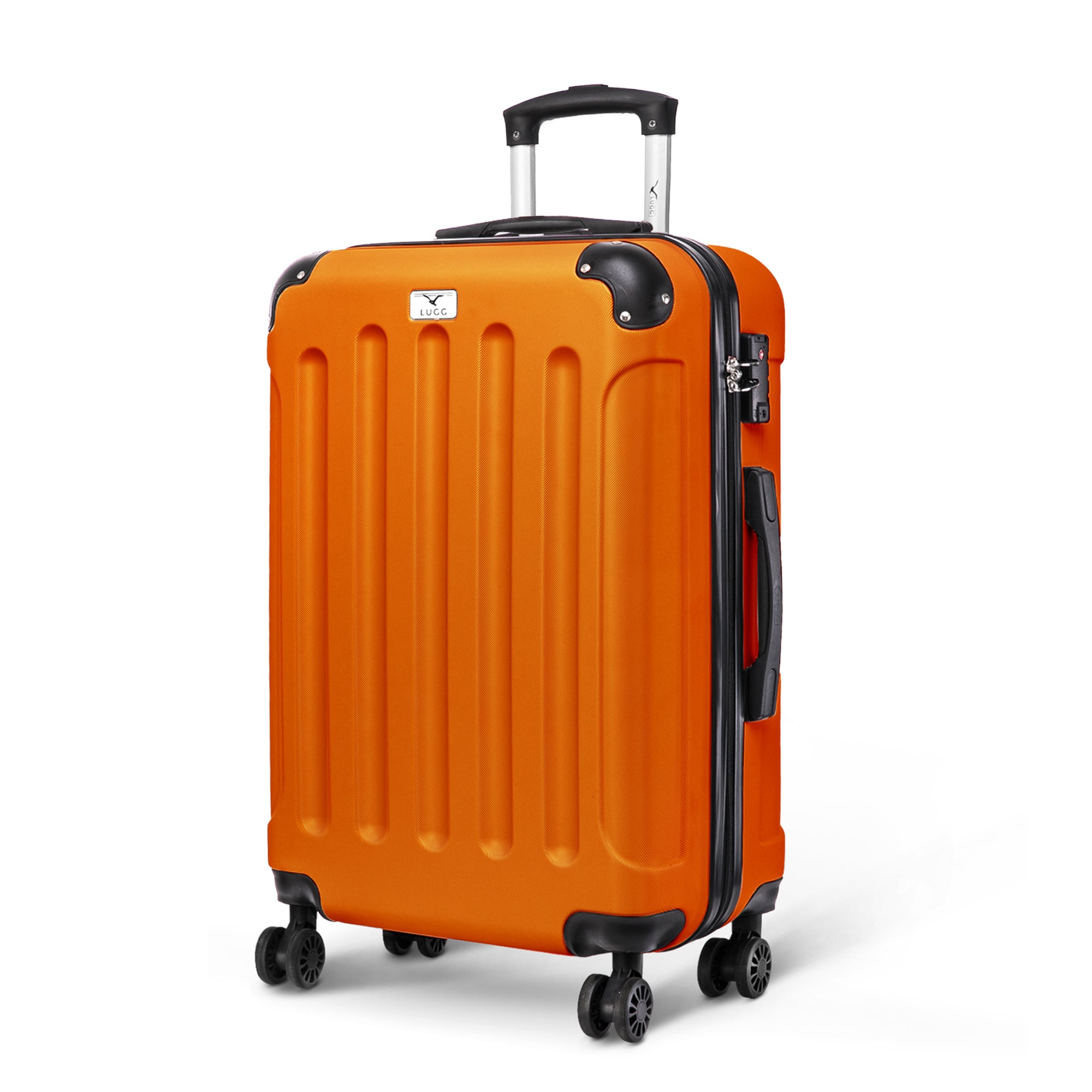 LUGG Skywander 24” Lightweight Underseat Cabin Bag - 67cm x 44cm x 24.5cm – EasyJet Approved Carry-On Suitcase, Durable ABS Hard Shell- Orange