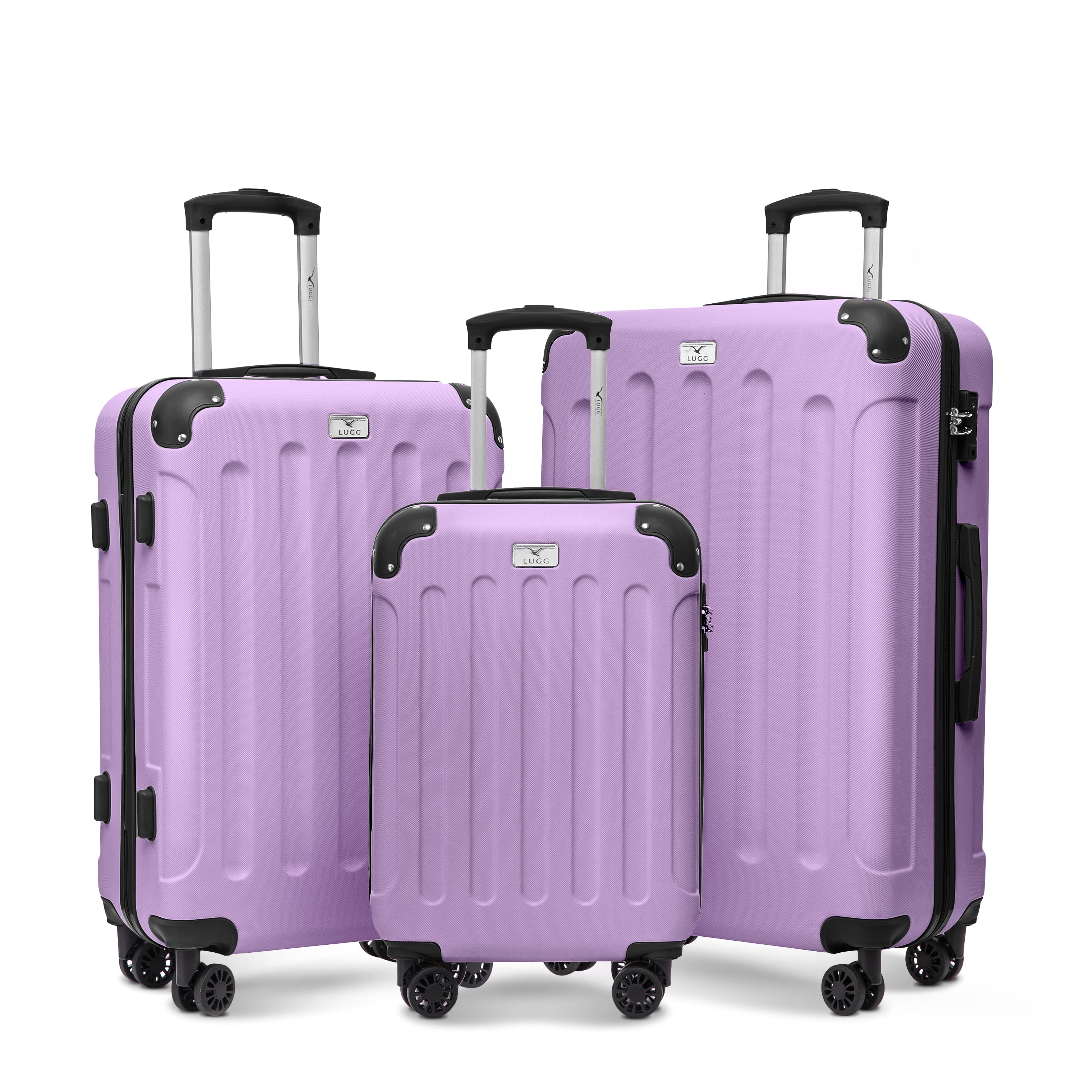 Skywander 3pc Suitcase Set in Lavender