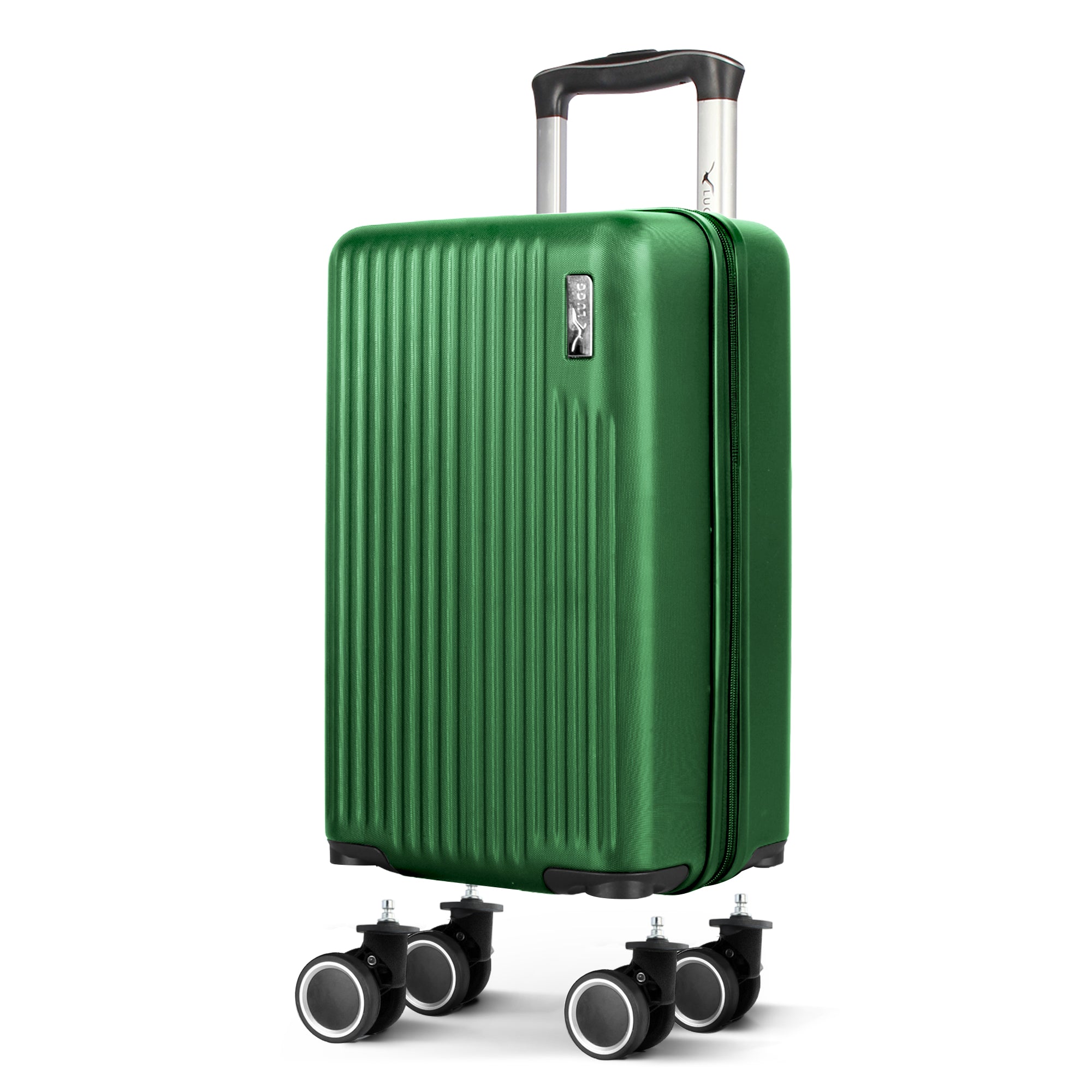 LUGG 40cm Vacay Suitcase ABS Luggage, Aluminium Trolley Handle, 360° Spinner Wheels, Water-Resistant & Durable Material - Airline Compatible (40 x 30 x 20cm)- Forest