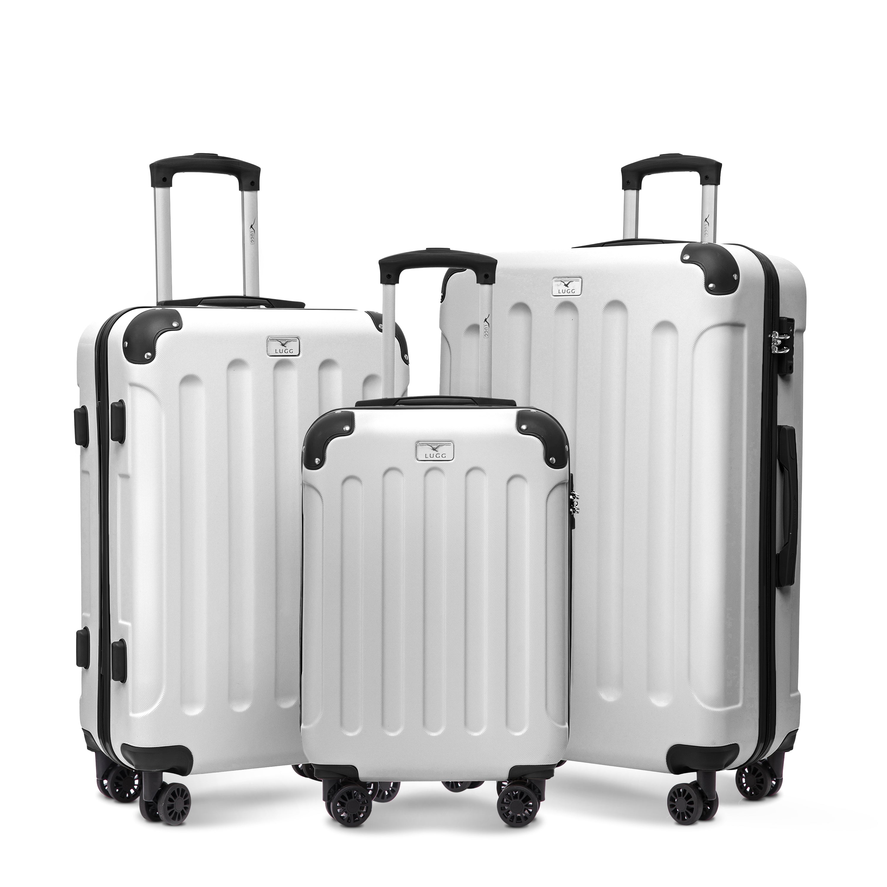 Skywander 3pc Suitcase Set in White