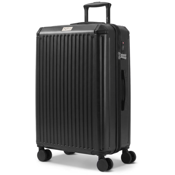 Lugg 28in Sky Rover large suitcase in Black, hard shell hold luggage, 4 spinner wheels