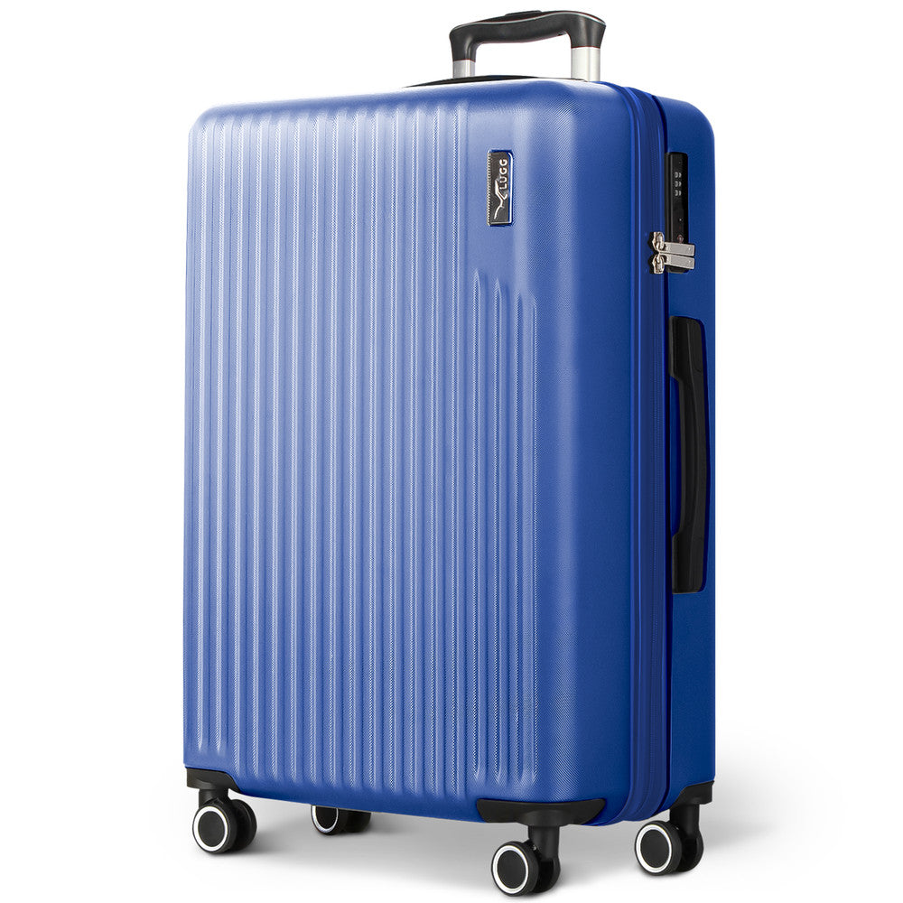 LUGG 32inch Vacay Suitcase ABS Luggage with TSA Indent Lock, Aluminium Trolley Handle, 360° Spinner Wheels, Water-Resistant & Durable Material - Airline Compatible (86 x 31 x 58cm) - Dusk