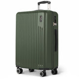 Vacay Army Green 28" hard shell large suitcase with spinner wheels & telescopic handle