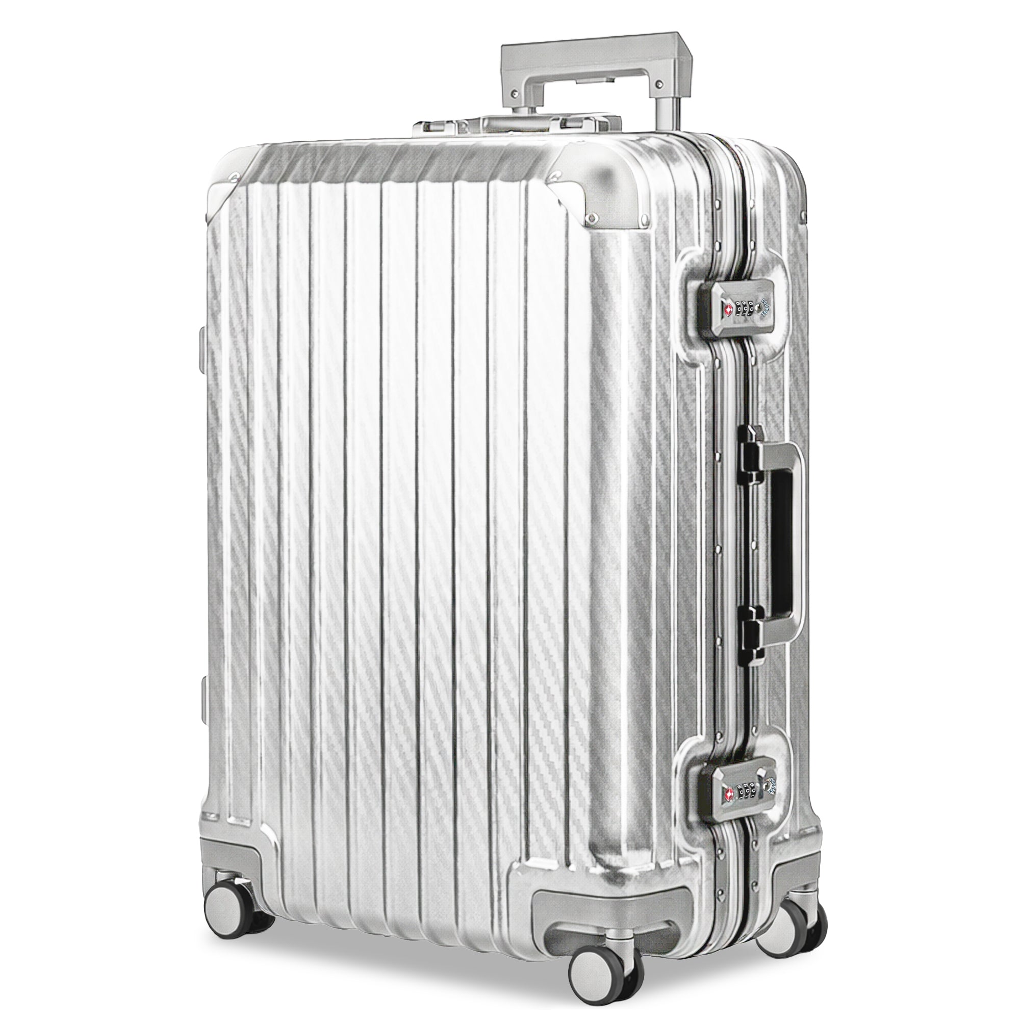 LUGG Solo Explorer 28" Hard Shell Suitcase 75x52x31cm 5yr Warranty Metallic Silver