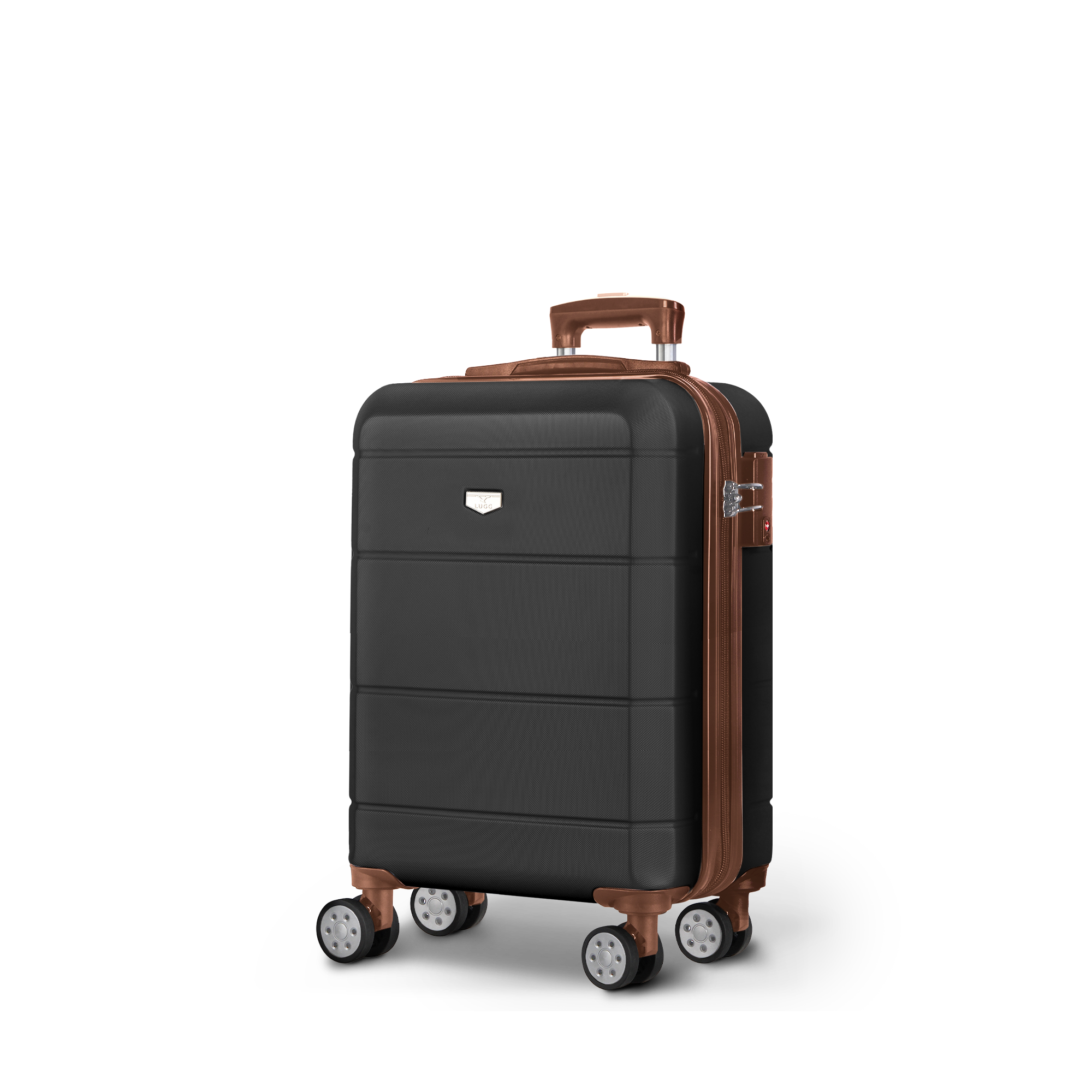 Jetset 20-inch Suitcase in Black & Brown