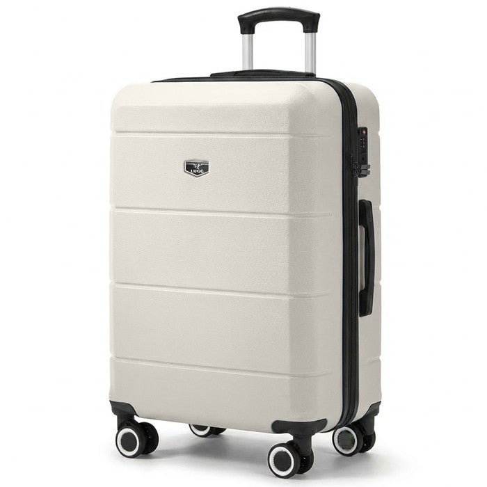 LUGG Stone 24" hard shell medium suitcase with spinner wheels & telescopic handle