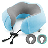 Memory Foam Travel Neck Pillow - Aqua