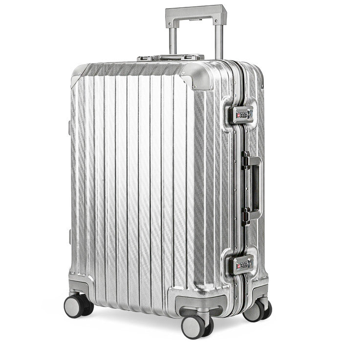 LUGG Solo 20" Hard Shell Suitcase 55x38x22  5yr Warranty Metallic Silver