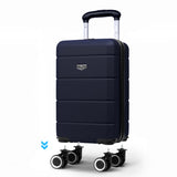 Midnight Blue Jetset 40x30x20cm underseat cabin bag, hard shell case with detachable spinner wheels