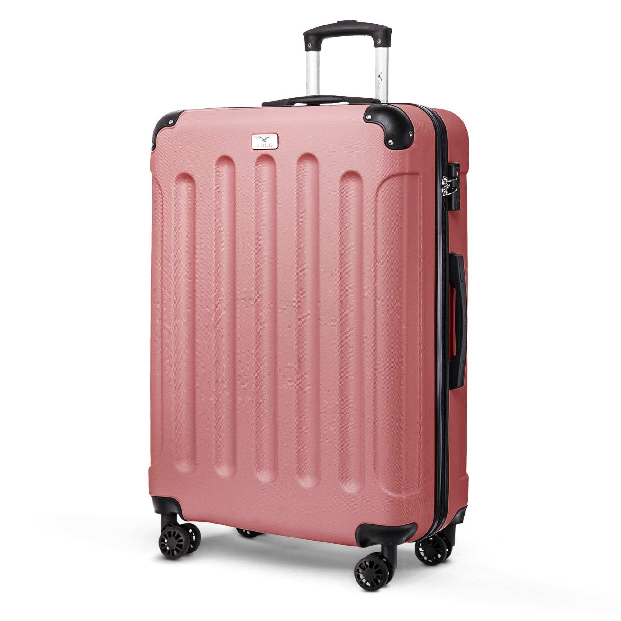 LUGG Skywander 28” Lightweight Luggage - 75cm x 49cm x 29cm - Strong & Lightweight with Secure TSA Lock, Smooth 360° Wheels & Resilient Handle- Rose Gold