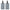 Two Gunmetal luggage tags side by side, 2-pack suitcase ID tag set UK