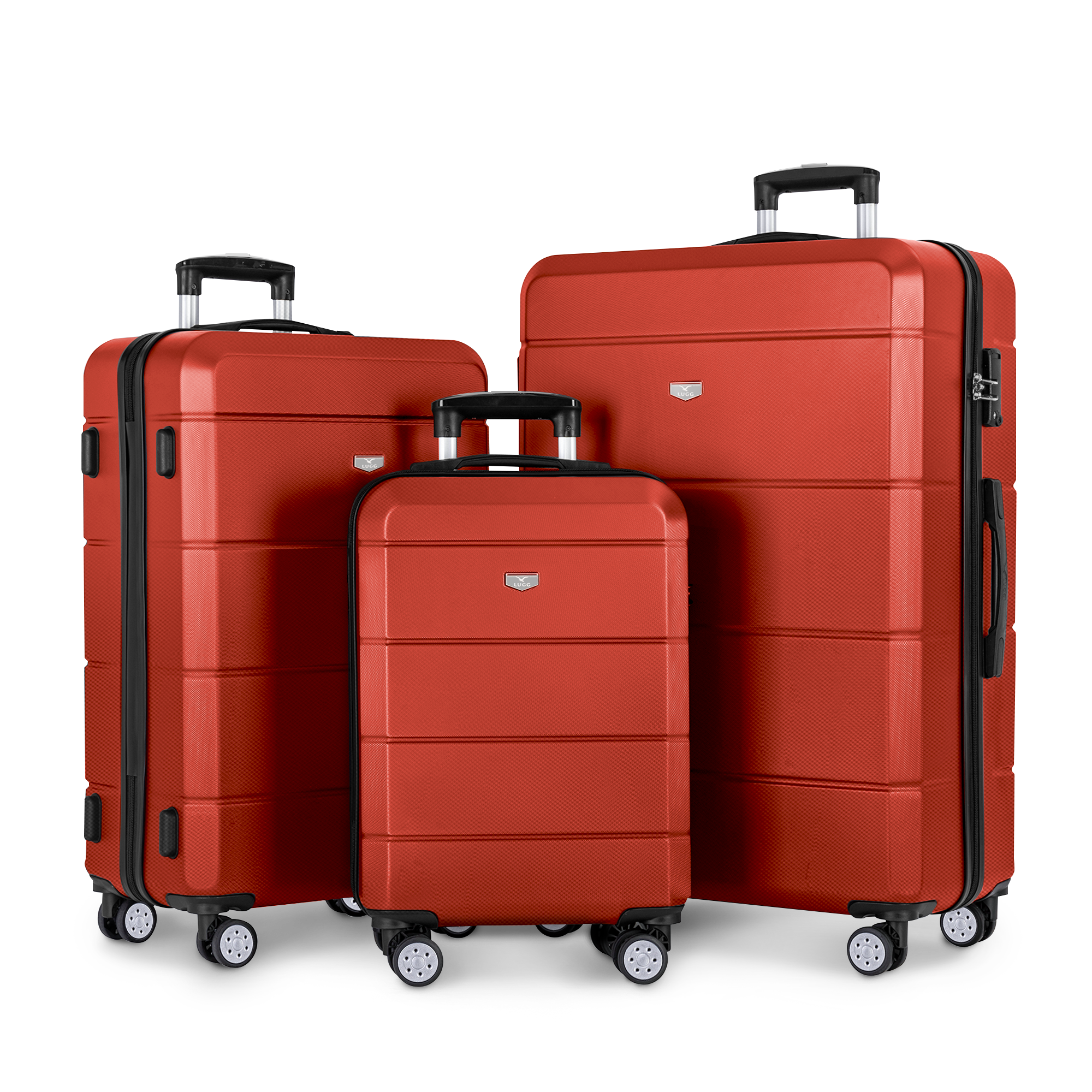 Jetset 3pc Suitcase Set in Red