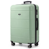 Sage Green 32 inch hard shell suitcase, extra large check-in size with spinner wheels