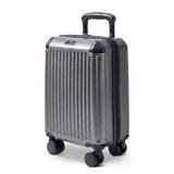 Gunmetal Sky Rover 40cm hard shell cabin bag with spinner wheels, underseat travel suitcase