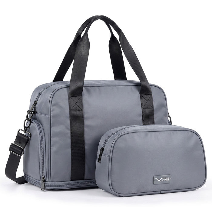 Waterproof Duffle & Toiletry Bag Set - Gunmetal