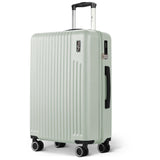 Vacay Sage Green 24" hard shell medium suitcase with spinner wheels & telescopic handle