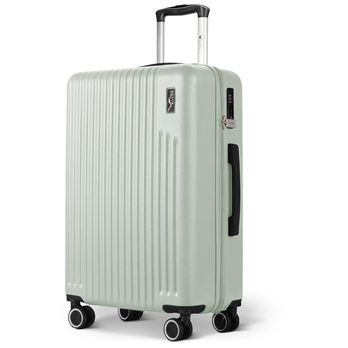 Vacay Sage Green 24" hard shell medium suitcase with spinner wheels & telescopic handle