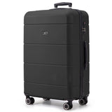 Black 32 inch hard shell suitcase, extra large check-in size with spinner wheels