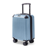 Slate Blue Sky Rover 15-inch hard shell cabin bag with spinner wheels, compact travel suitcase