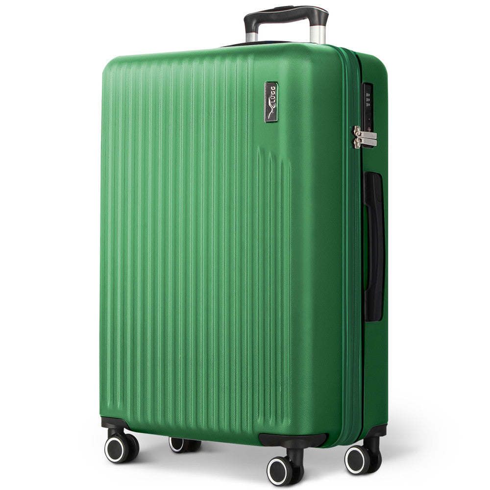 LUGG 32inch Vacay Suitcase ABS Luggage with TSA Indent Lock, Aluminium Trolley Handle, 360° Spinner Wheels, Water-Resistant & Durable Material - Airline Compatible (86 x 31 x 58cm) - Forest