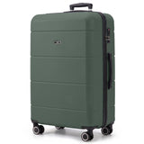 Army Green 32 inch hard shell suitcase, extra large check-in size with spinner wheels