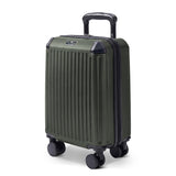 Army Green Sky Rover 40cm hard shell cabin bag with spinner wheels, underseat travel suitcase