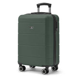 Army Green 20" hard shell cabin suitcase, spinner wheels & TSA lock, LUGG Jetset cabin bag