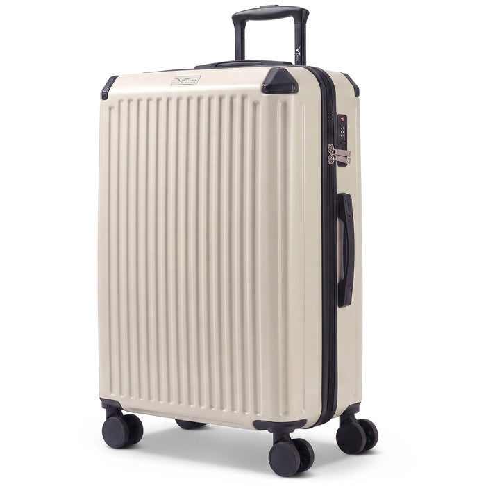 Lugg 28in Sky Rover large suitcase in Stone, hard shell hold luggage, 4 spinner wheels