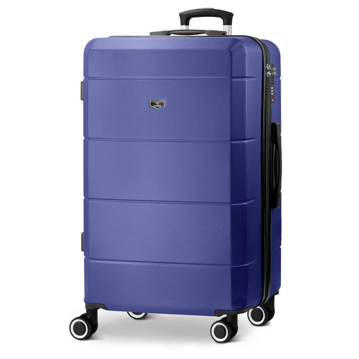 Jetset 32" Large Suitcase – Lightweight Hard Shell Luggage with TSA Lock – Water-Resistant ABS Spinner Suitcase – 4 Wheels – 86x58x31cm Travel Bag - Midnight Blue