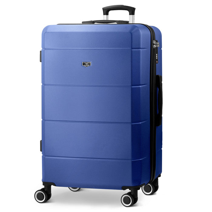 LUGG Jetset 28 Inch Large Suitcase – Lightweight Hard Shell Luggage with TSA Lock – Water-Resistant ABS Spinner Suitcase – 4 Wheels – (75x49x29cm) - Midnight Blue