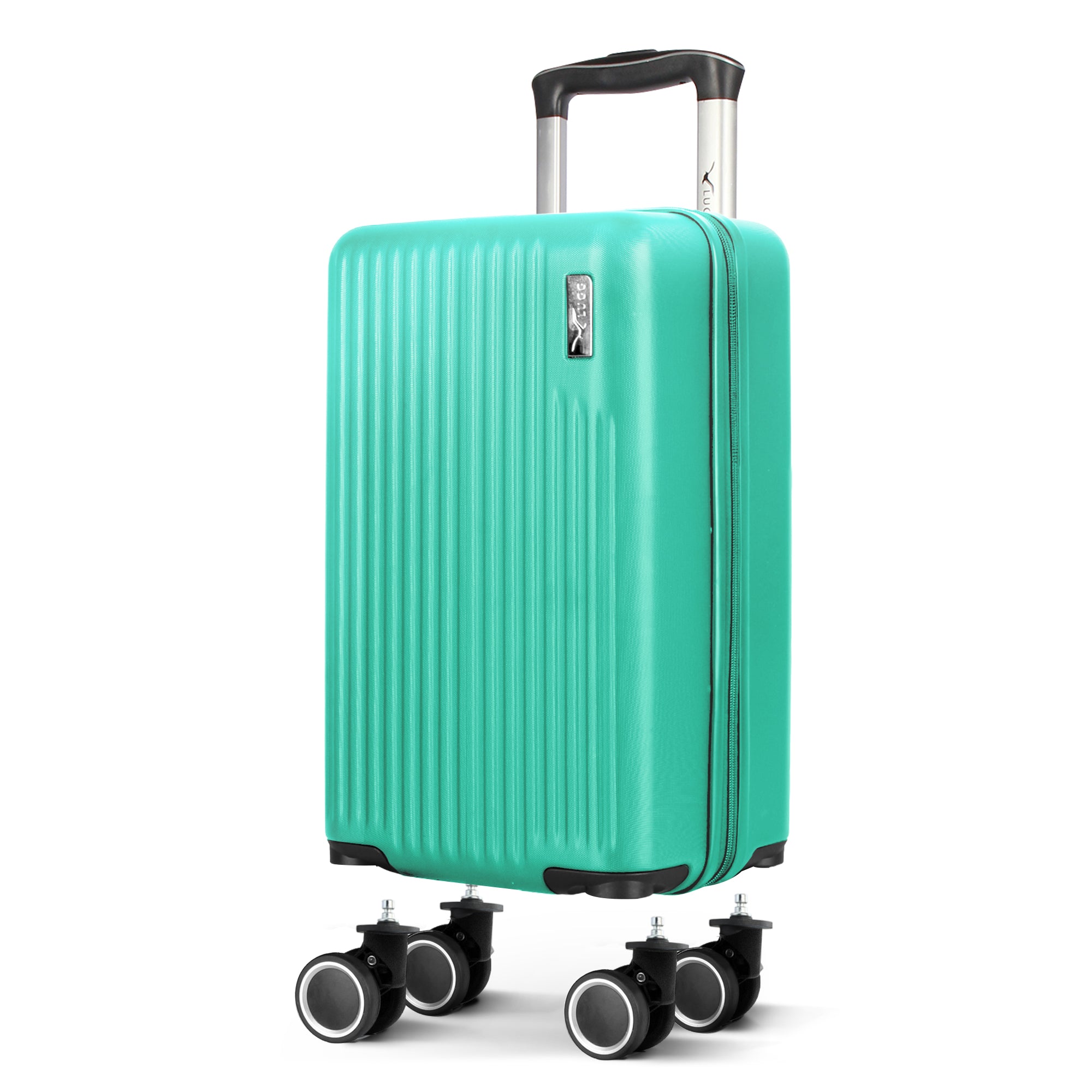 LUGG 40cm Vacay Suitcase ABS Luggage, Aluminium Trolley Handle, 360° Spinner Wheels, Water-Resistant & Durable Material - Airline Compatible (40 x 30x 20cm)- Mint