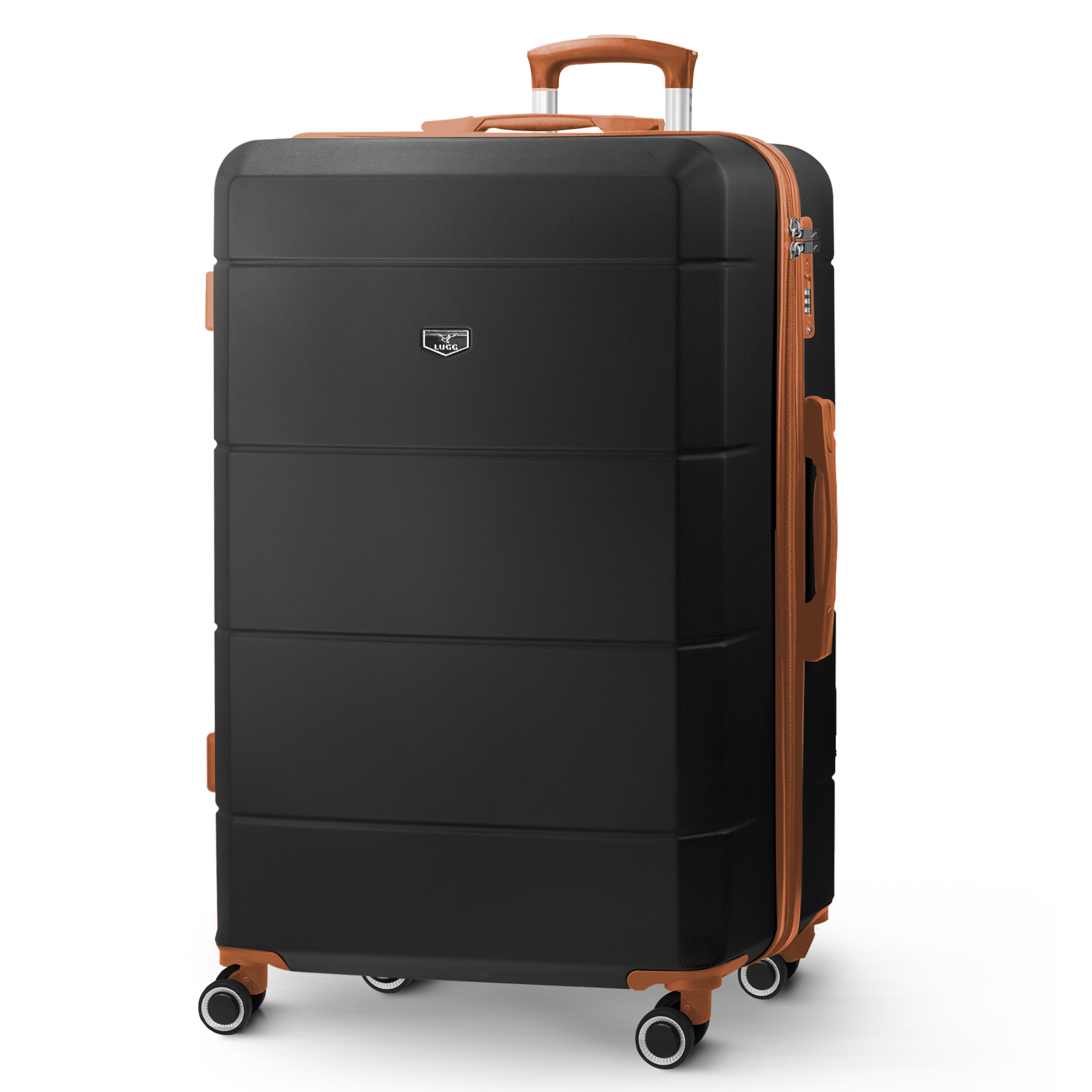 Jetset 28" Large Suitcase in Black & Brown
