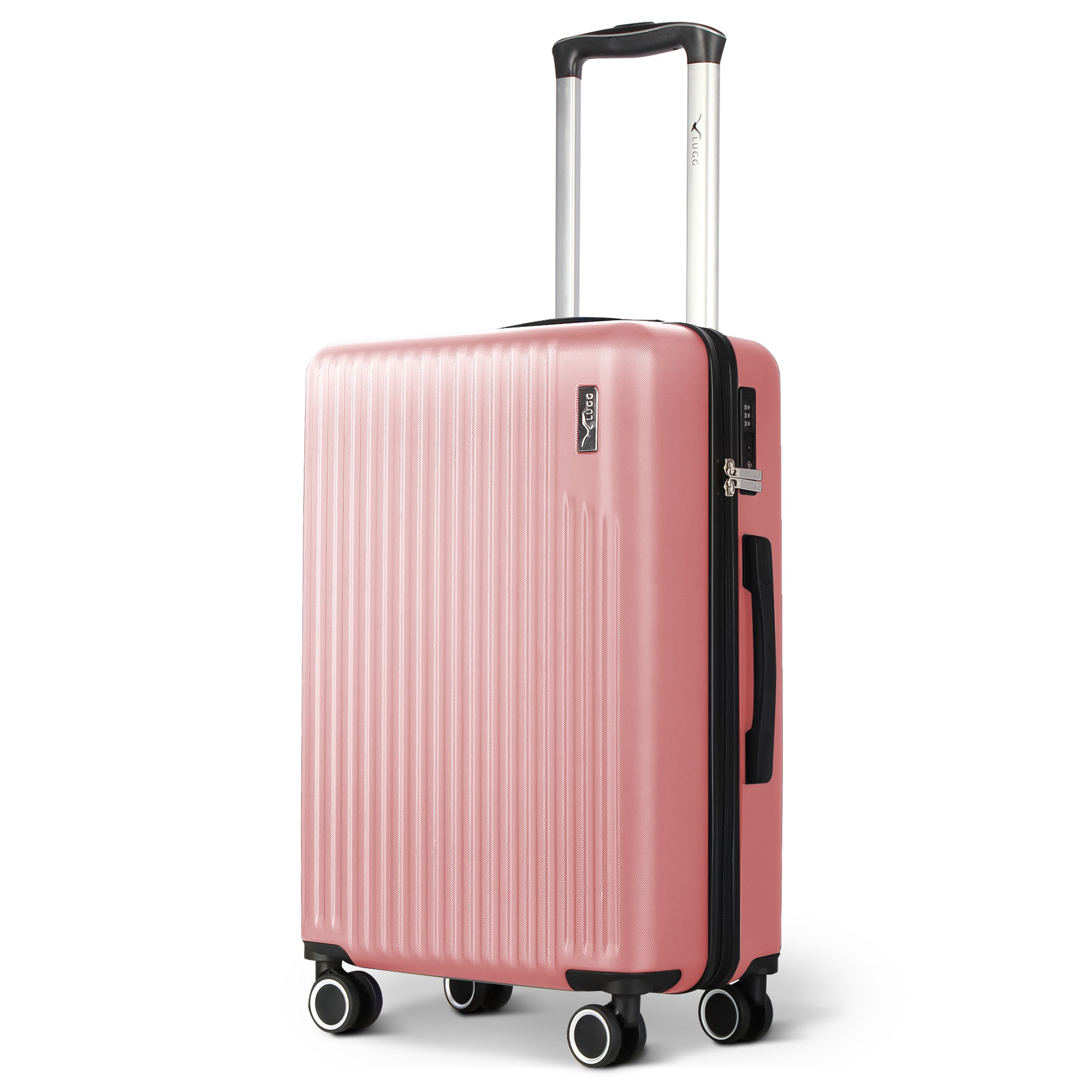 Vacay 20” Suitcase ABS Luggage with TSA Indent Lock, Aluminium Trolley Handle, 360° Spinner Wheels - Airline Compatible (55 x 35 x 23cm) - Clay
