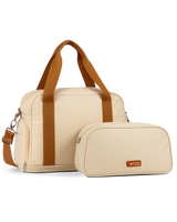 Waterproof Duffle & Toiletry Bag Set - Cream | EasyJet Cabin Size