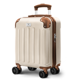 15" Skywander Cabin Bag - Cream & Brown