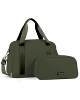 Waterproof Duffle & Toiletry Bag Set - Army Green | EasyJet Cabin Size
