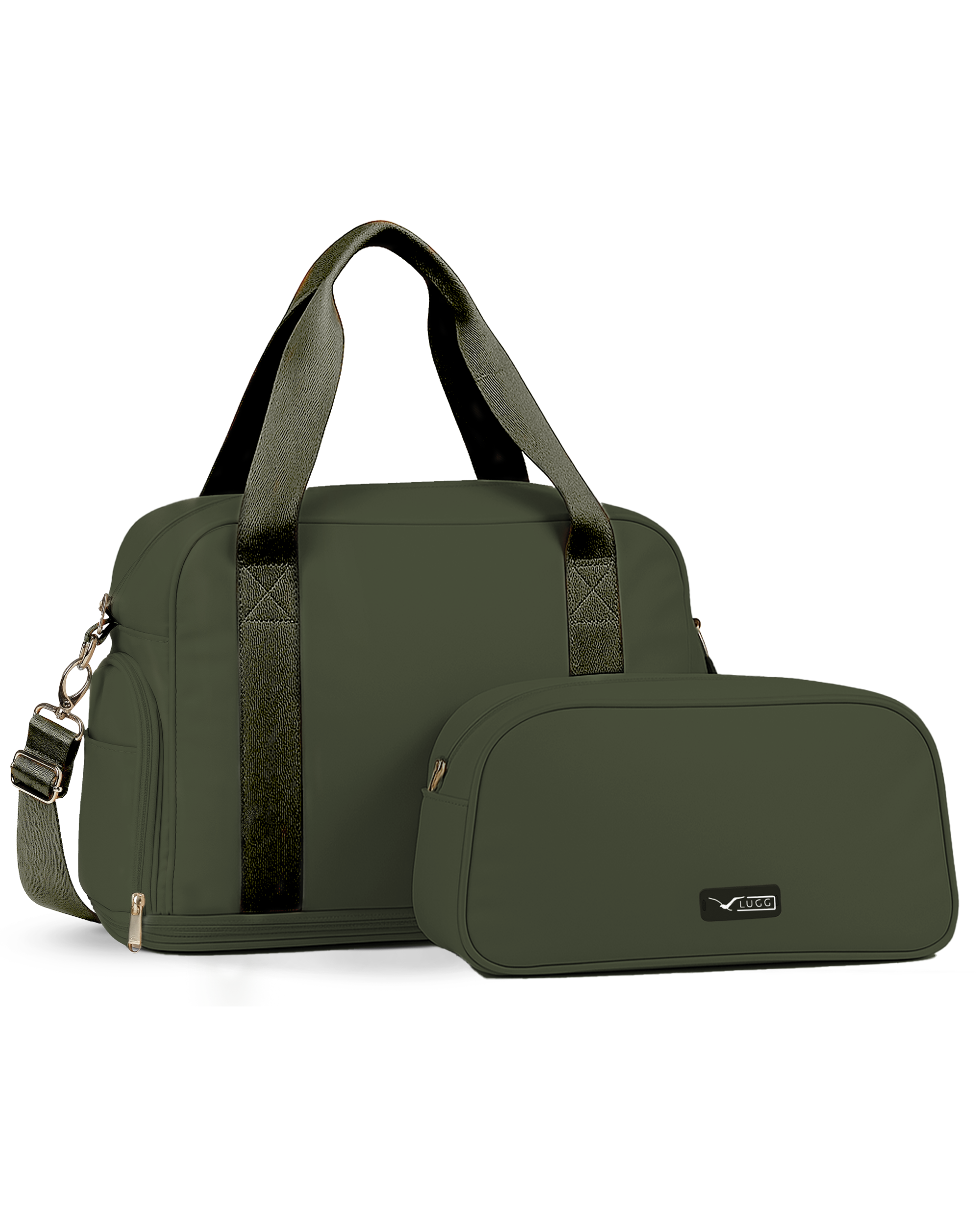 LUGG Duffle & Toiletry Bag Set – Waterproof Travel Bags for Men & Women - Army Green