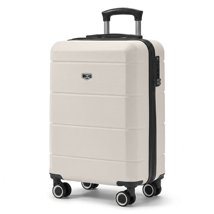 Stone 20" hard shell cabin suitcase, spinner wheels & TSA lock, LUGG Jetset cabin bag