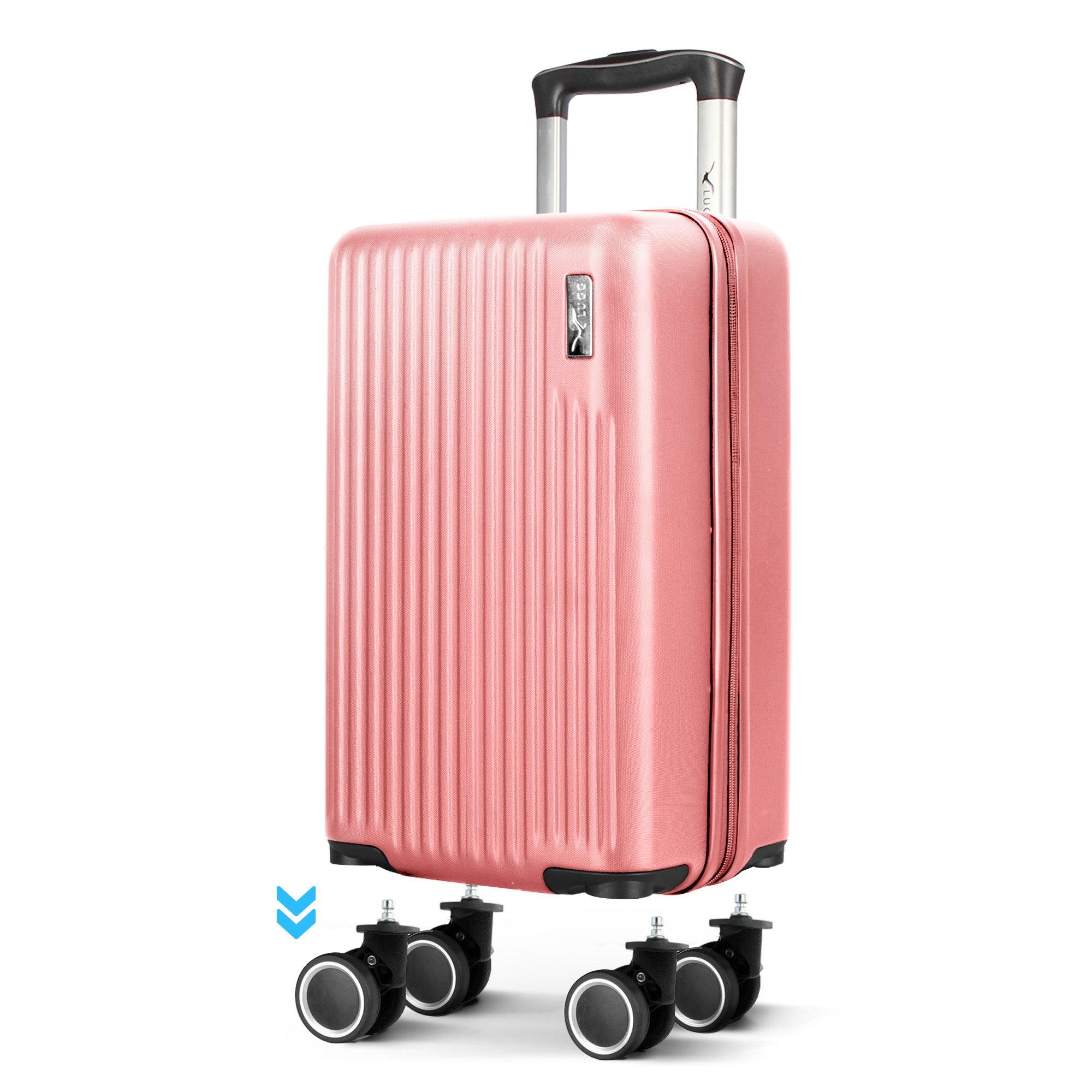 LUGG 40cm Vacay Suitcase ABS Luggage with TSA Indent Lock, Aluminium Trolley Handle, 360° Spinner Wheels, Water-Resistant & Durable Material - Airline Compatible (40 x 20 x 25cm)- Clay