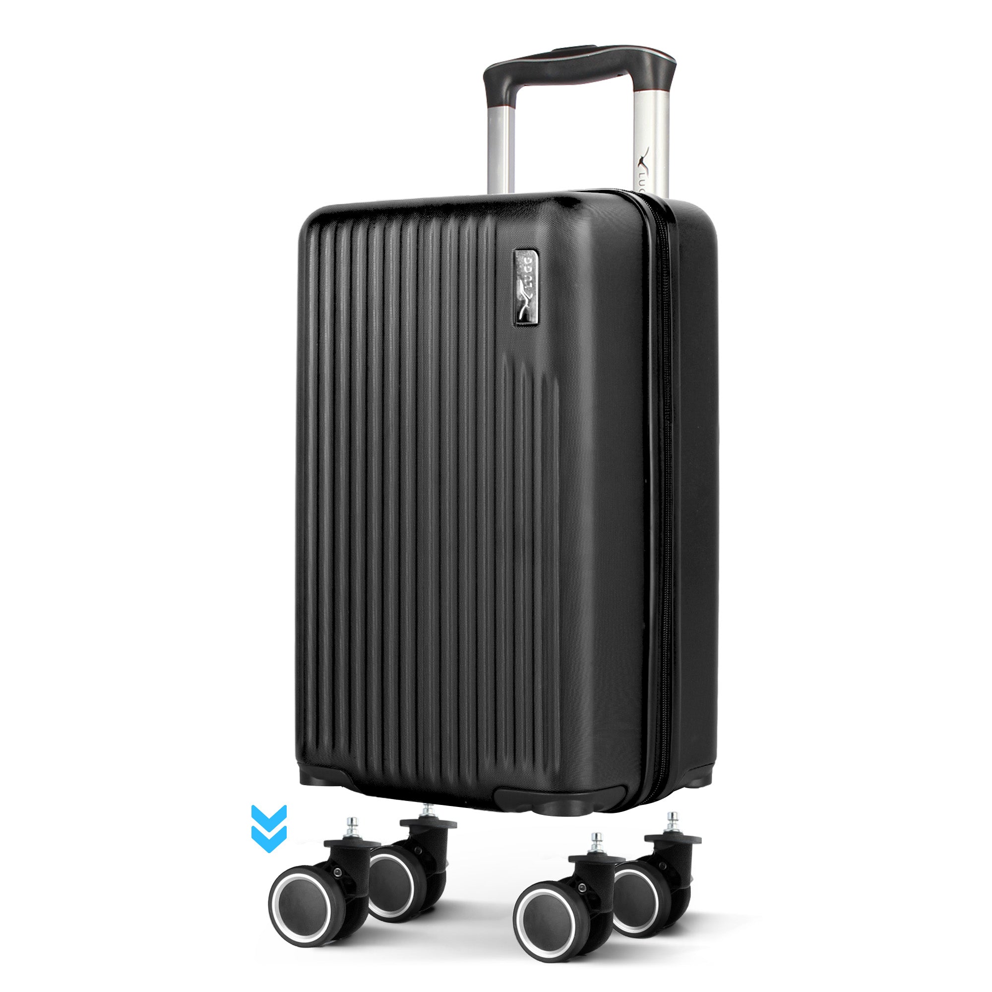 LUGG 40cm Vacay Suitcase ABS Luggage with TSA Indent Lock, Aluminium Trolley Handle, 360° Spinner Wheels, Water-Resistant & Durable Material - Airline Compatible (40 x 20 x 25cm)- Shadow