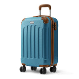20" Skywander Cabin Suitcase - Blue & Brown