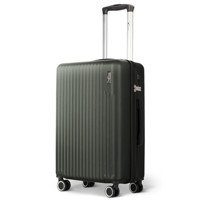 Army Green Vacay 55x35x23cm cabin suitcase, hard shell carry-on with spinner wheels