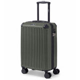 Army Green Sky Rover 20-inch hard shell cabin suitcase with TSA lock and spinner wheels