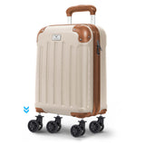 40cm Skywander Underseat Cabin Bag - Cream & Brown