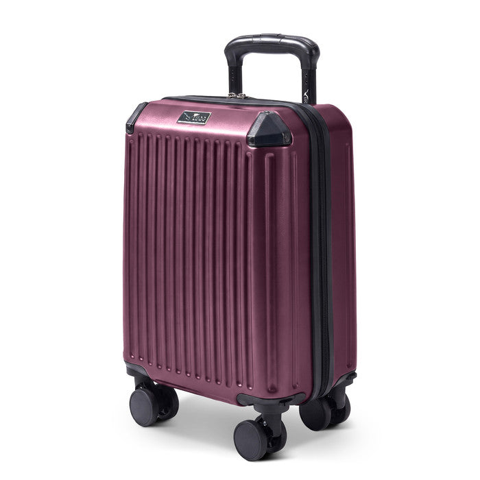 Oxblood Sky Rover 40cm hard shell cabin bag with spinner wheels, underseat travel suitcase