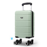Sage Green Jetset 40x30x20cm underseat cabin bag, hard shell case with detachable spinner wheels