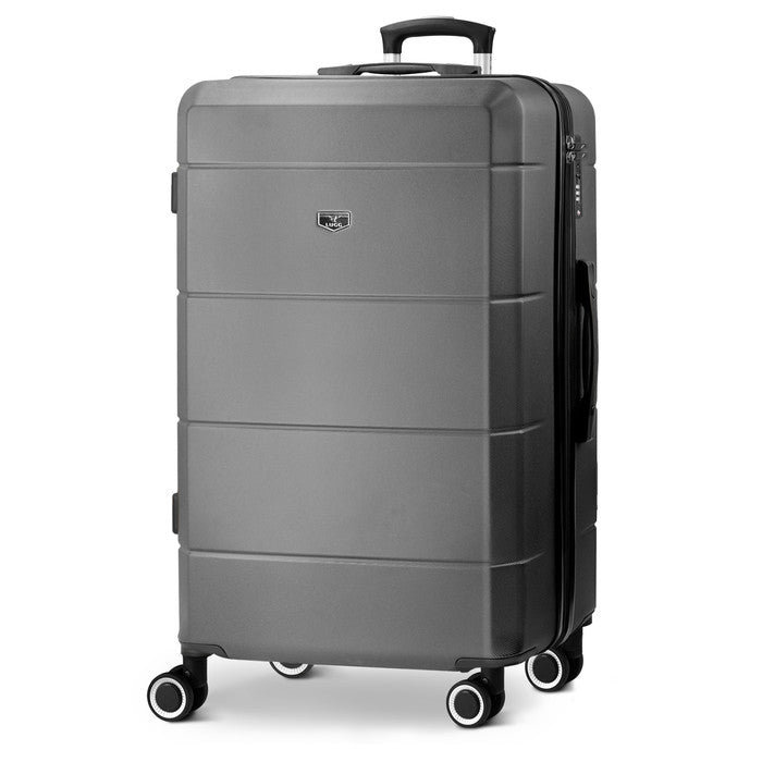 Jetset 32" Large Suitcase – Lightweight Hard Shell Luggage with TSA Lock – Water-Resistant ABS Spinner Suitcase – 4 Wheels – 86x58x31cm Travel Bag - Gunmetal