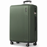 Vacay Army Green 32" hard shell XL suitcase with spinner wheels & telescopic handle